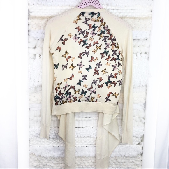Ted Baker Mandey Butterfly Print Draped Cardigan - Picture 2 of 8